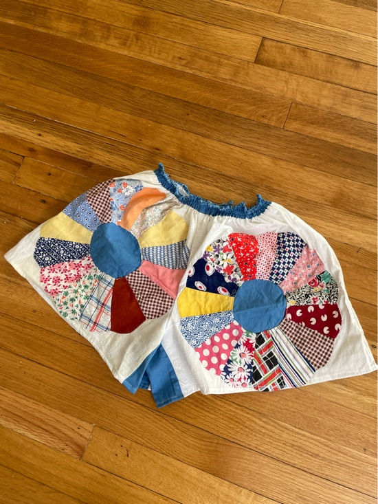 American Vintage Pants - Handmade Quilted Flower Shorts